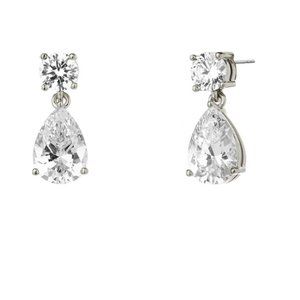 Nadri Round & Pear Cubic Zirconia Crystal Drop Earrings